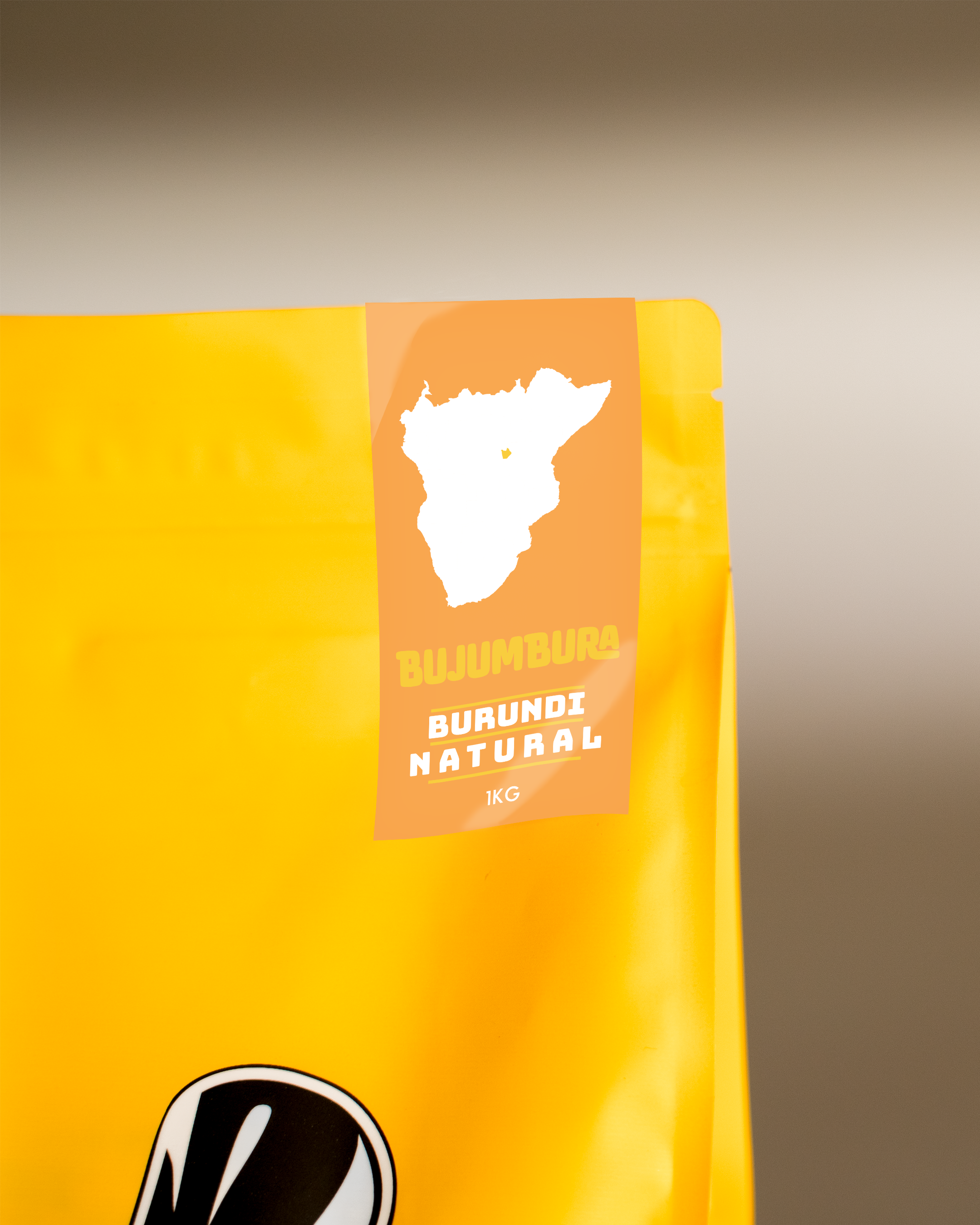A 1kg bag of Bujumbura, Natural coffee from Burundi, roasted in small batches at the Press Coffee Roastery in Herne Hill, South London. 